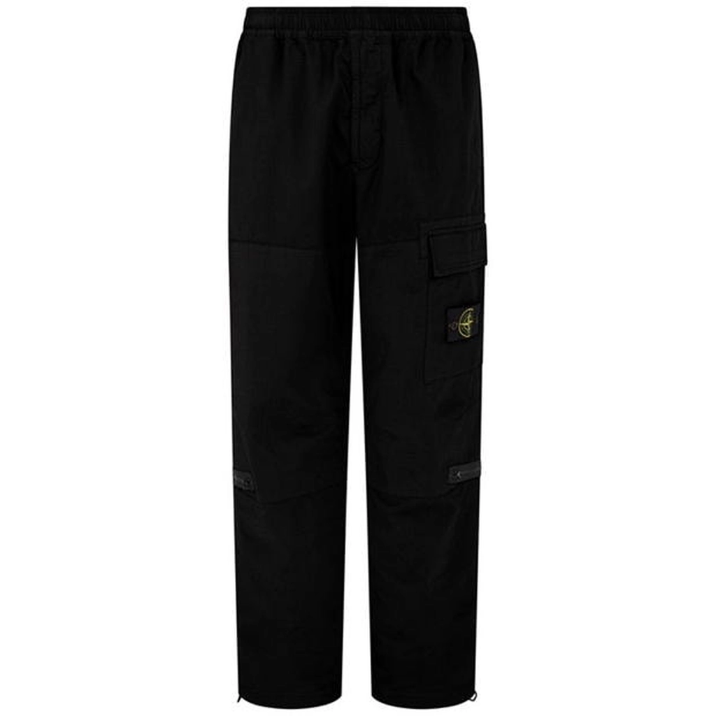 Stone Island Ripstop Cargo Trousers - Black